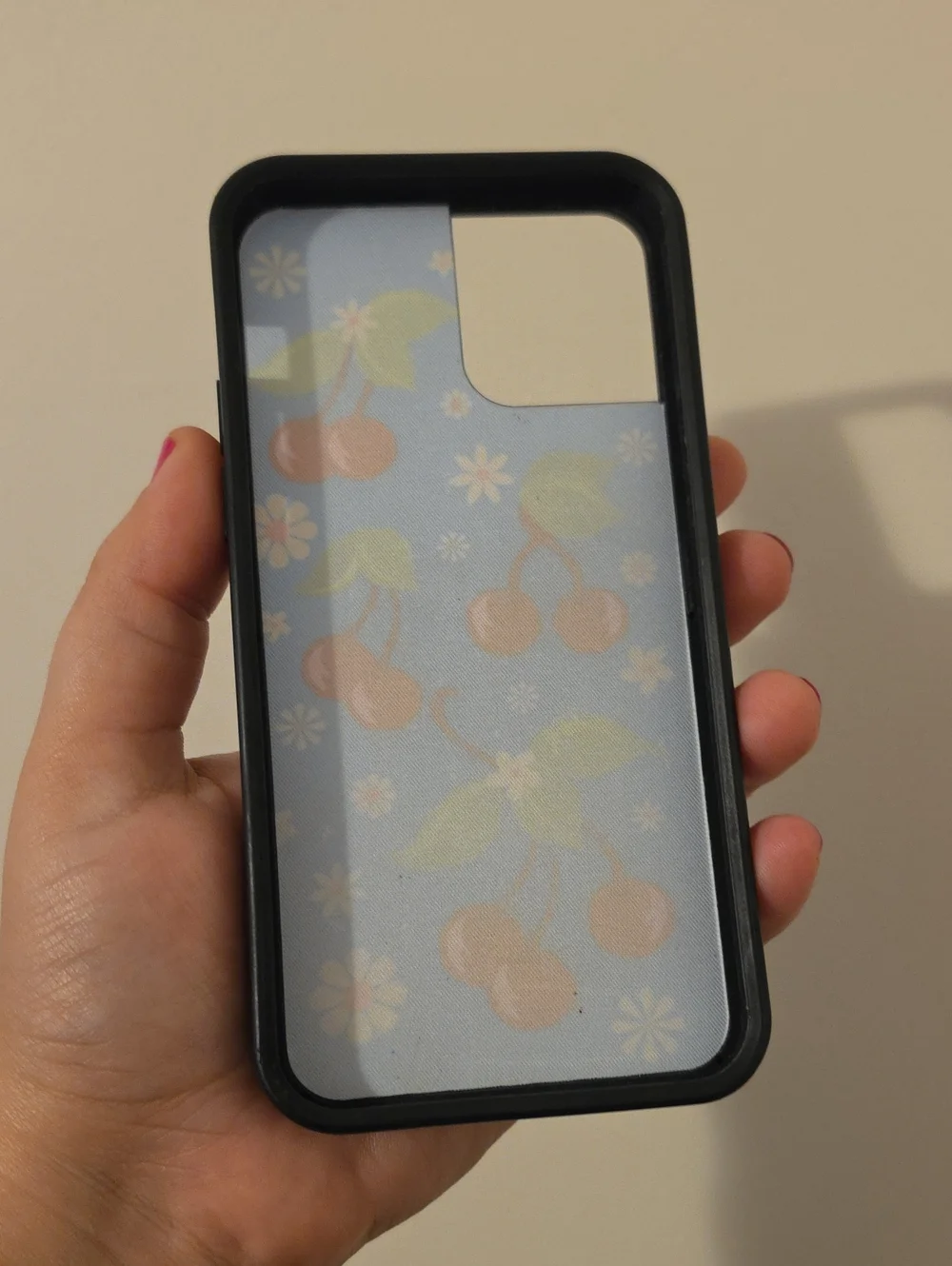 Wildflowers Cherry Pattern Blue iPhone 12/12 Pro Case
